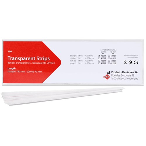 Dental Light Cured Resin Striproll – Clear Matrix Bands, 1 Strip Roll, Restoration