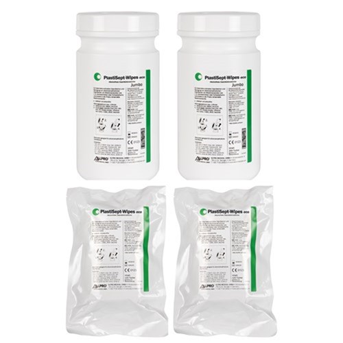 PlastiSept Eco Wipes 2 x 70 pack Refill with 2 x Empty Tub