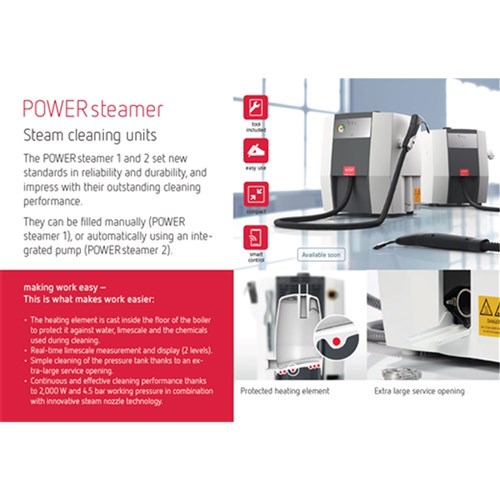 POWER STEAMER II with double Water Tank 230V