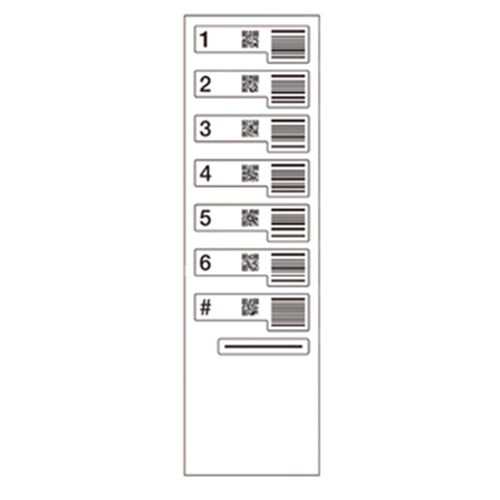Label Set Barcode 1 - #6 DWX-53DC