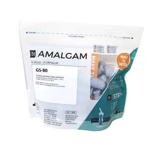 GS-80 Amalgam Capsules 2-Spill Fast Set 50 Tray