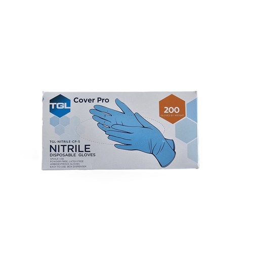 TGL Cover Pro Blue Nitrile Gloves Extra Large Box 200