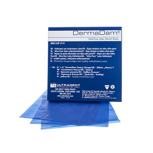 DermaDam Natural Rubber Dam Medium 15x15cm 0.20mm Pkt36