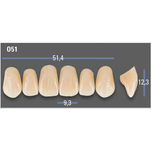 VITAPAN EXCELL Classical Upper Anterior Shade A1 Mould O51