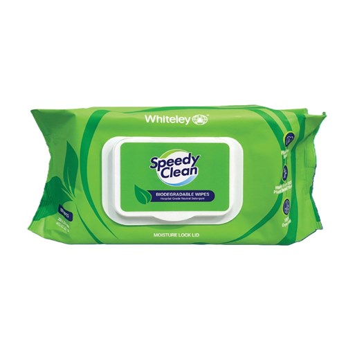 Speedy Clean Bio Wipe Flatpack Biodegradeable Wipes 100 Pack