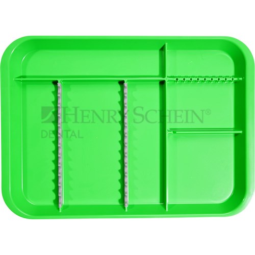 B Lock Tray Divided Neon Green