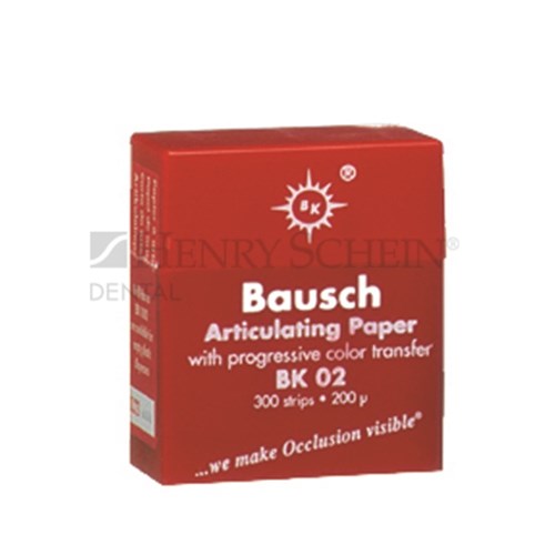 BAUSCH Articulating Paper BK02 Red 200u 300 Strips with dispr