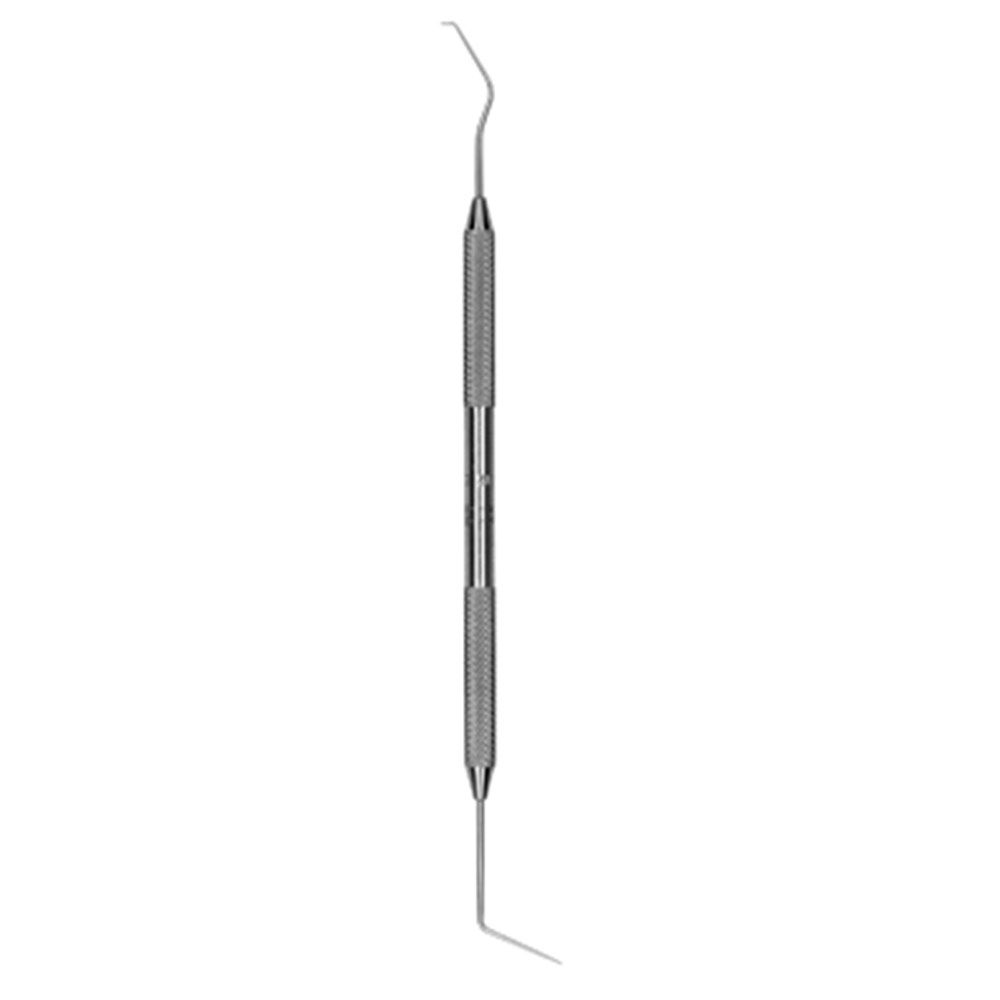 thumbnail image 2 of Hu-Friedy EXDG16T Double End Dental Explorer #DG16 - Satin Steel Handle, Thick #6 Grip 2 of 3